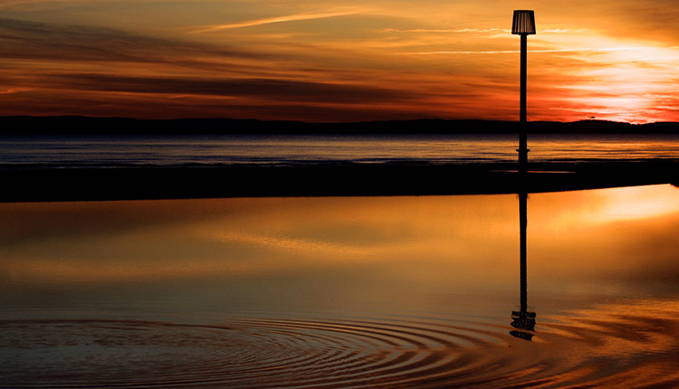 Sunset at Hayling Land Beach